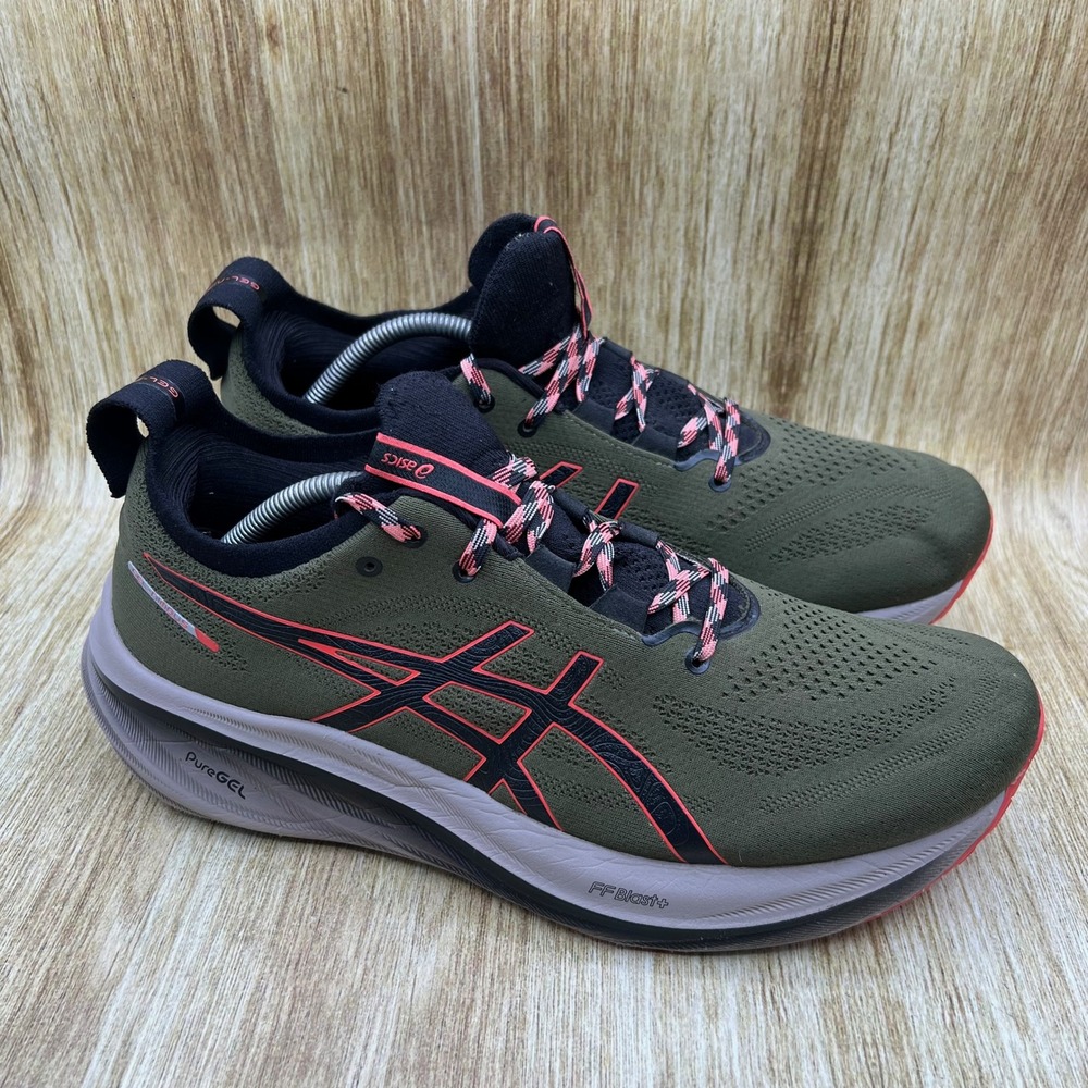 Asics Gel-Nimbus 26 TR Men's Size 11.5 Nature Bathing Green Red Snapper 1011B849